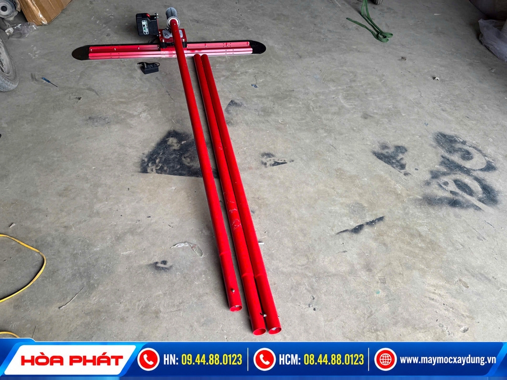 Thước gạt bê tông chạy pin cầm tay Hòa Phát (Thước cán phẳng sàn)
