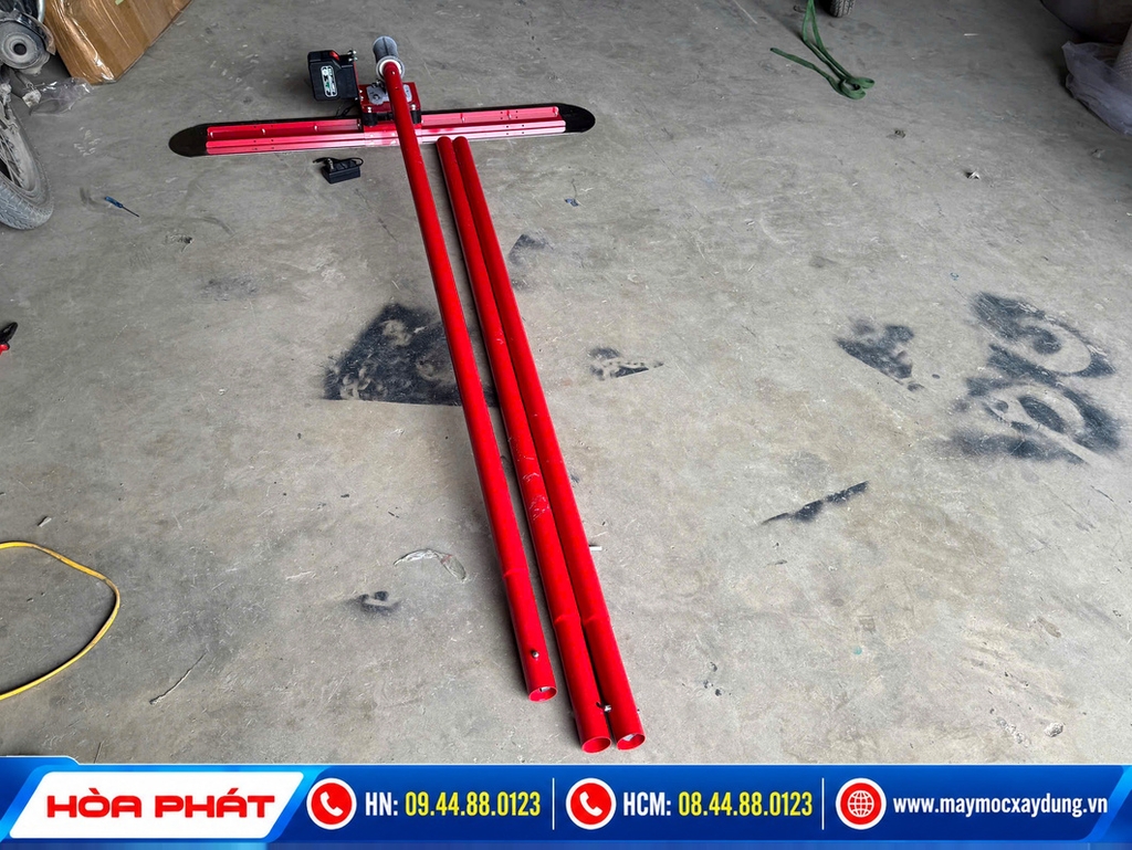 Thước gạt bê tông chạy pin cầm tay Hòa Phát (Thước cán phẳng sàn)