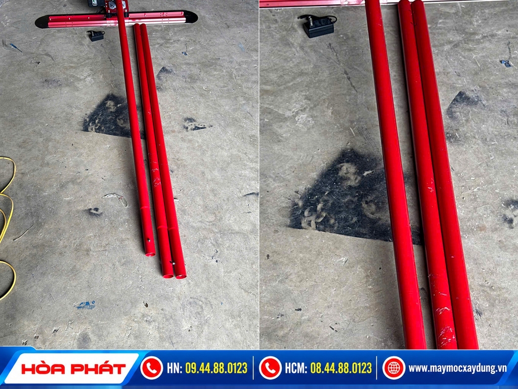 Thước gạt bê tông chạy pin cầm tay Hòa Phát (Thước cán phẳng sàn)