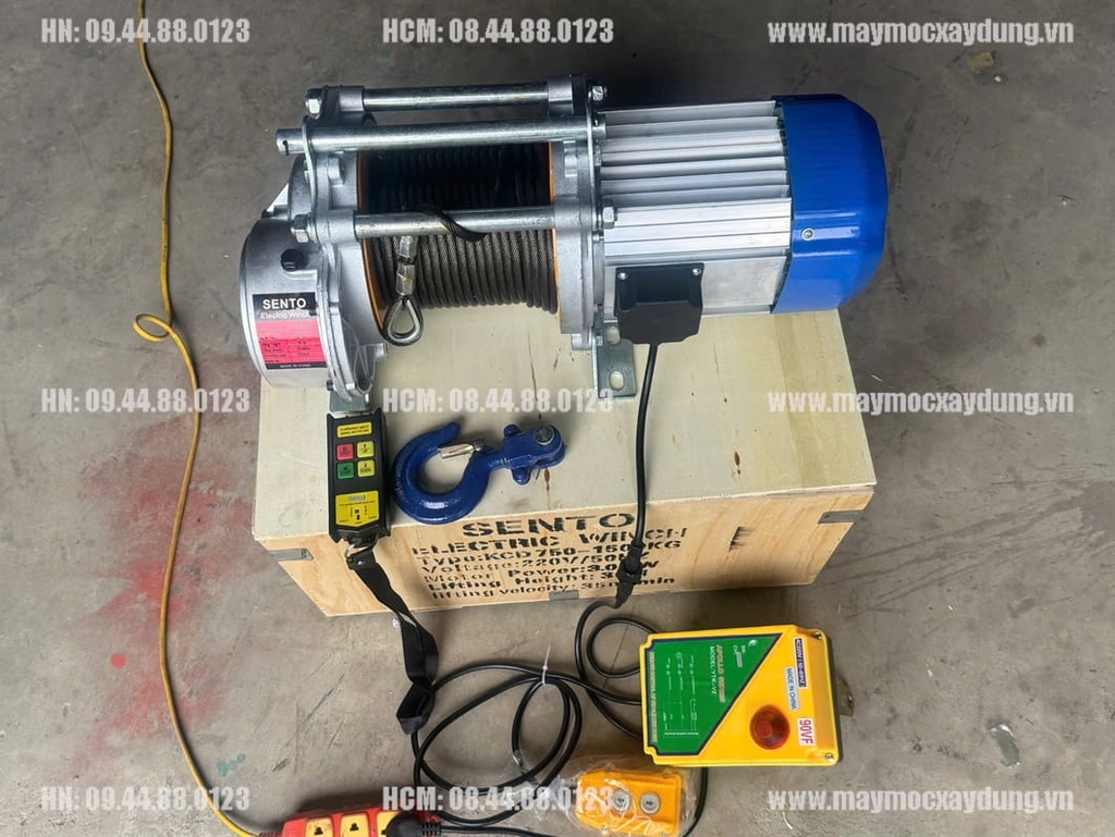 Tời điện đa năng Sento KCD750-1500 220V 30m 35 mét/phút ĐKTX