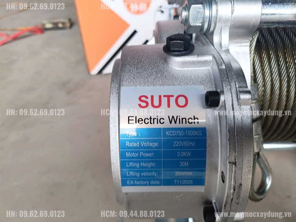 Tời điện đa năng Suto KCD750-1500 220V 30m 35 mét/phút