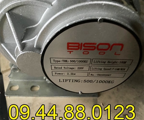 Tời điện đa năng Bison KCD500-1000 100m 14 mét/phút 220V