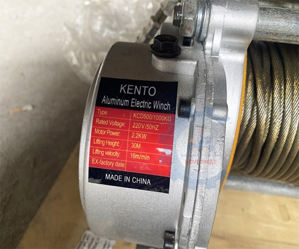 Tời điện đa năng Kento KCD500-1000 220V 30m 16 mét/phút