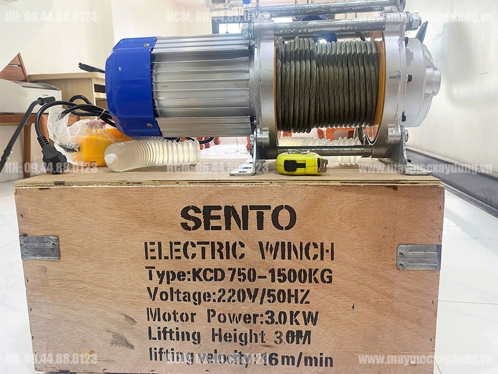 Tời điện đa năng Sento KCD750-1500 220V 60m 16 mét/phút