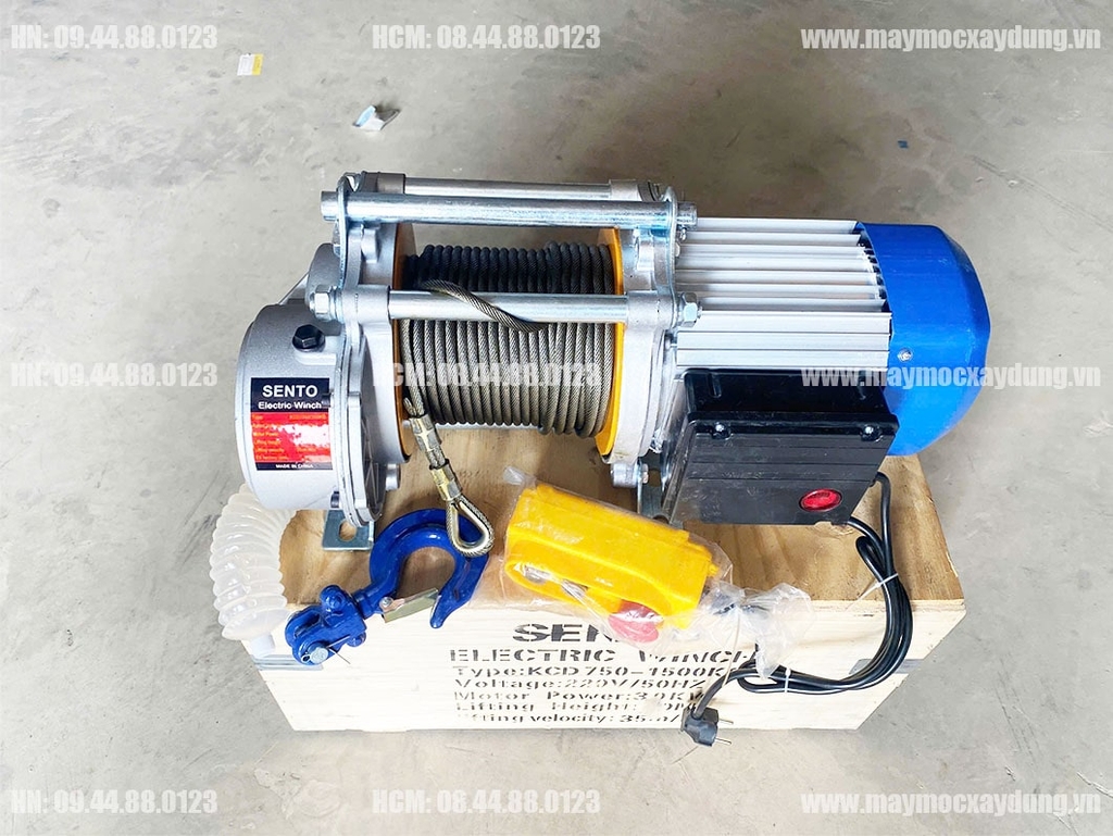 Tời điện đa năng Sento KCD750-1500 220V 60m 35 mét/phút