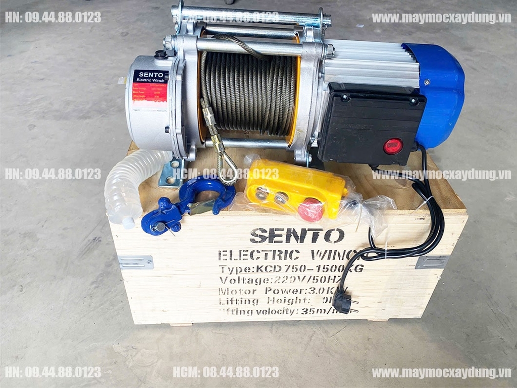 Tời điện đa năng Sento KCD750-1500 220V 60m 35 mét/phút