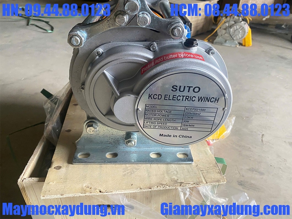 Tời điện đa năng Suto KCD750-1500 220V 50m 35 mét/phút