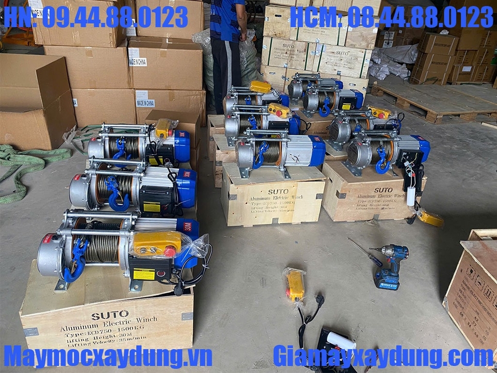 Tời điện đa năng Suto KCD750-1500 220V 50m 35 mét/phút