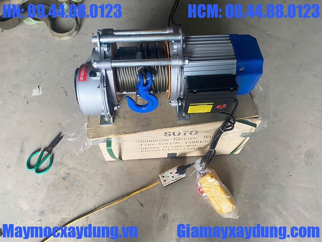 Tời điện đa năng Suto KCD750-1500 220V 50m 16 mét/phút