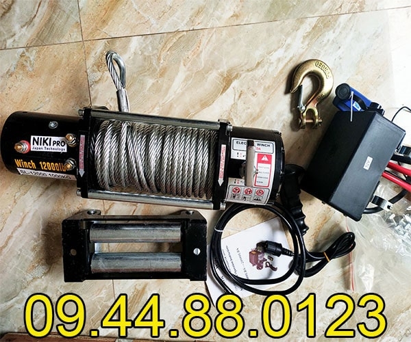 Tời điện kéo xe Niki 12000LBS 12V