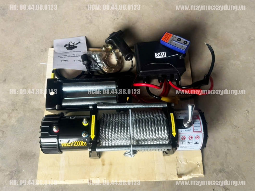 Tời điện kéo xe 12V 12000LBS