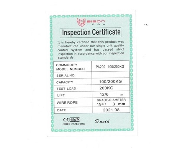 Tời điện mini Bison PA200 12m