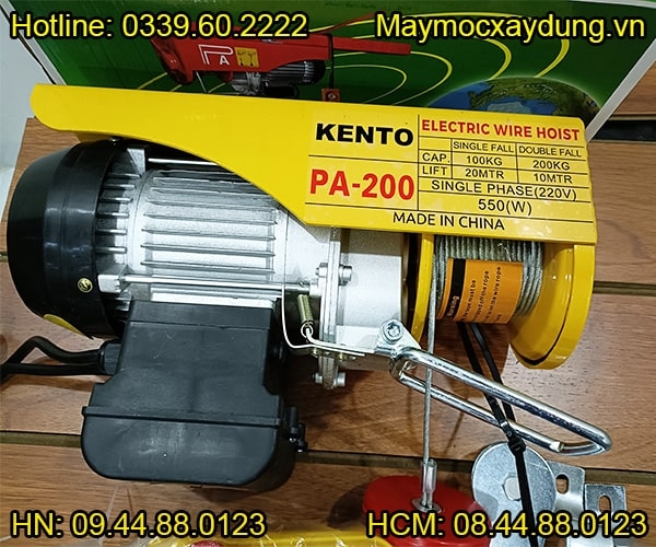 Tời điện mini Kento PA200 30m