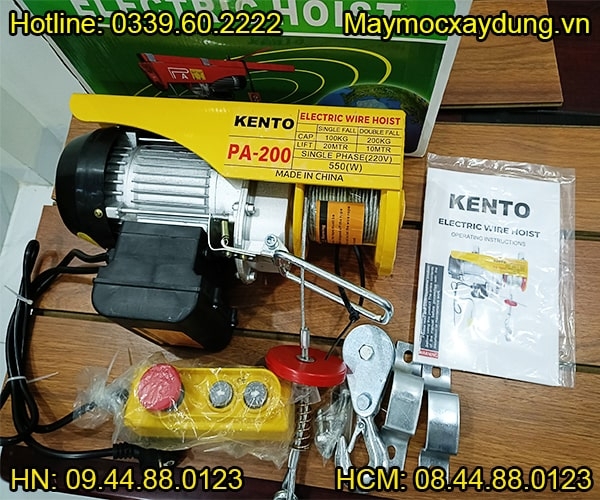 Tời điện mini Kento PA200 20m