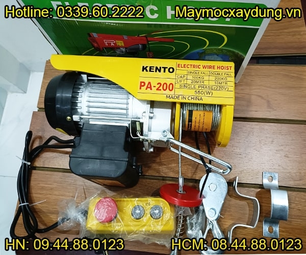 Tời điện mini Kento PA200 30m