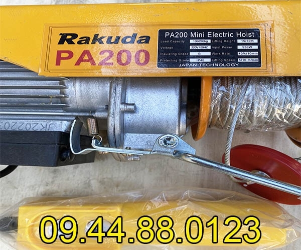 Tời điện mini Rakuda PA200 20m