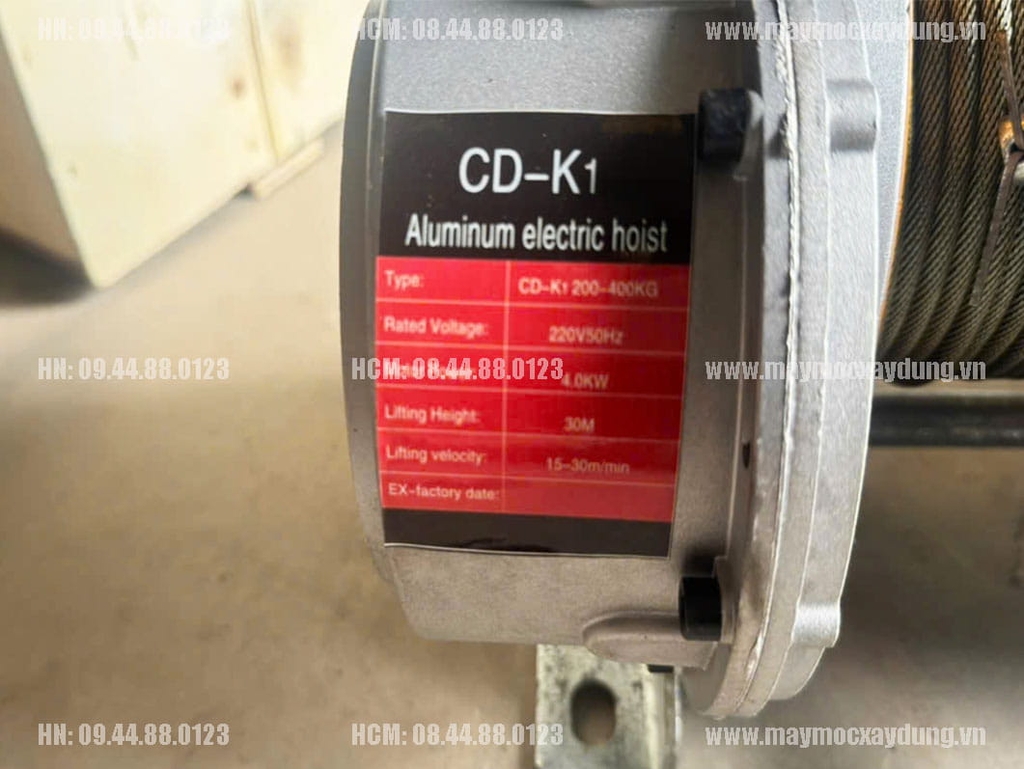 Tời điện nâng hàng CD-K1 200-400 220V 30m 30 mét/phút