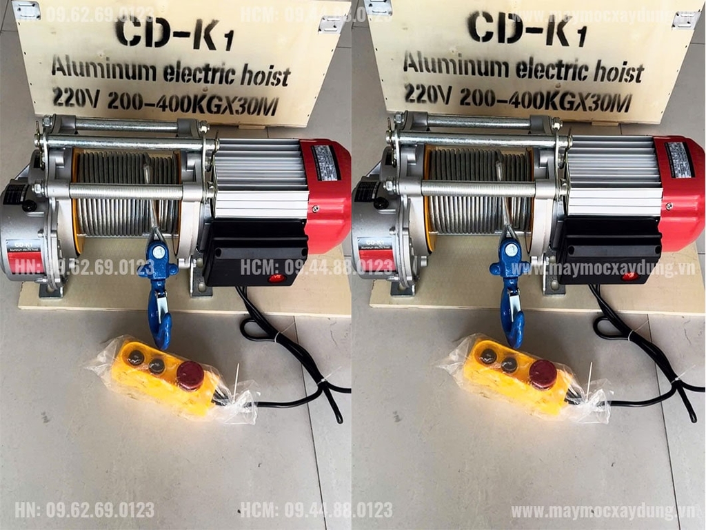 Tời điện nâng hàng CD-K1 200-400 220V 30m 30 mét/phút