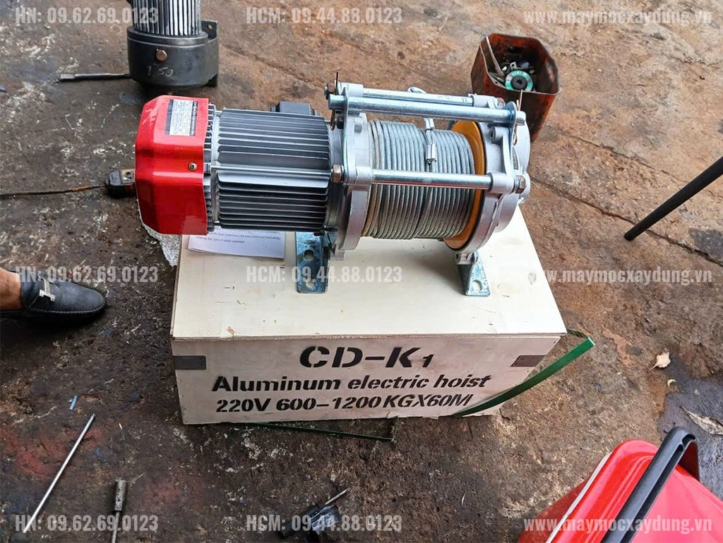 Tời điện nâng hàng CD-K1 600-1200 220V 60m 14 mét/phút