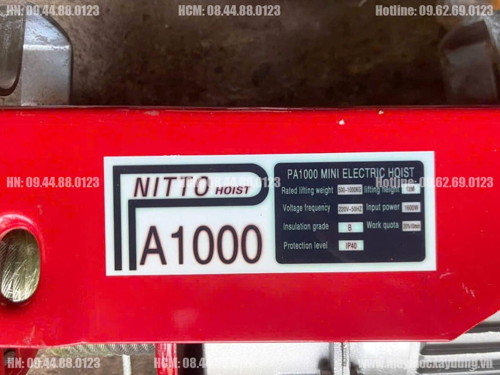 Tời điện treo Nitto PA1000 12m