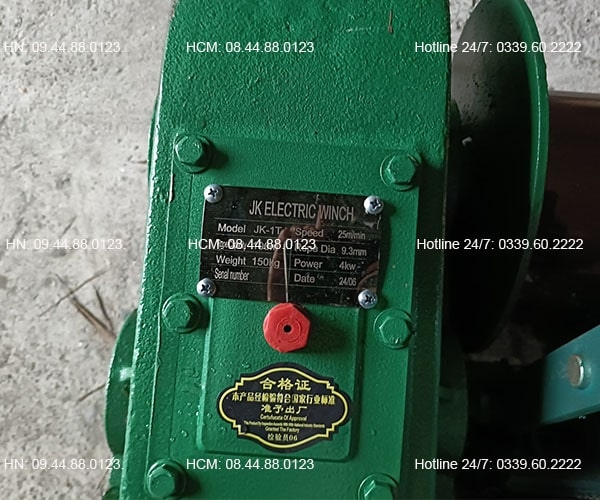 Tời kéo mặt đất 1 tấn JK1 25 mét/phút 380V