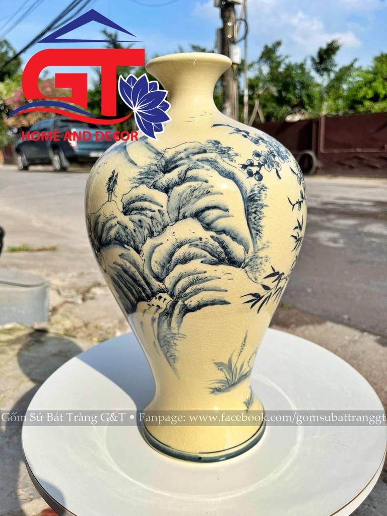 Mai bình tam đa ông Thọ men rạn bóng