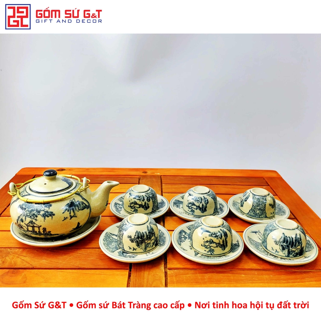 Ấm chén men rạn nhị cảnh