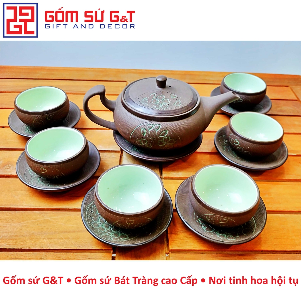 Bộ trà trăng xanh
