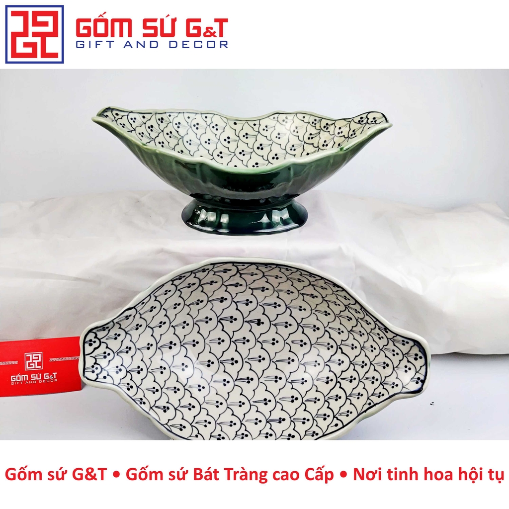 Bát gà vẽ hoa bèo xanh đồng