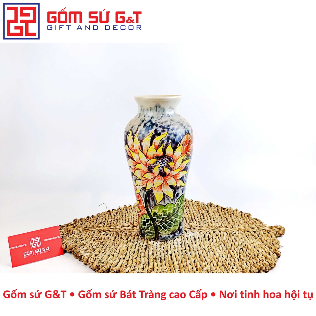 Lọ hoa đùi dế hoa hướng dương