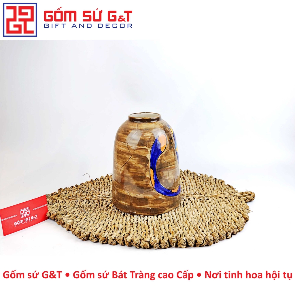 Lọ hoa chuông vẽ mèo