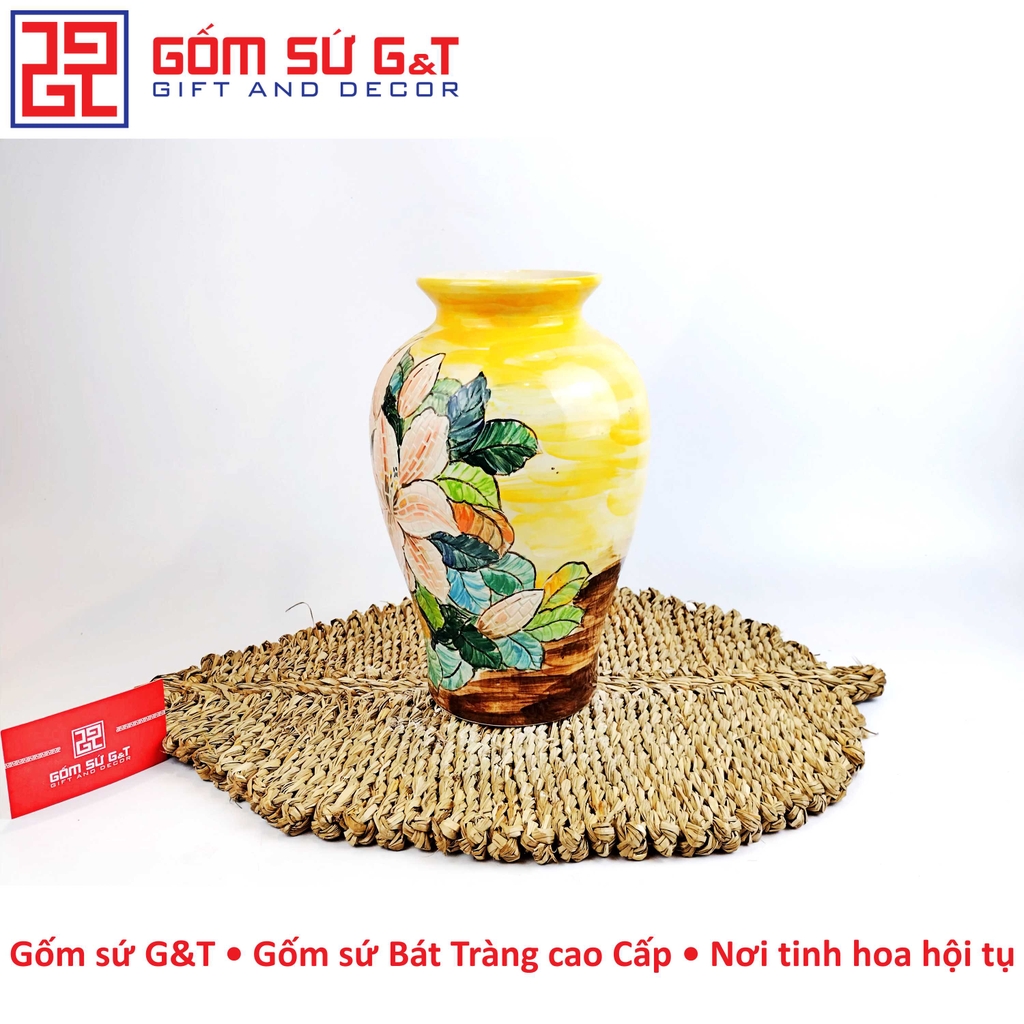 Lọ hoa dáng chum hoa ly