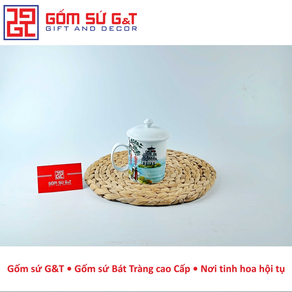 Cốc quai C vẽ cảnh Hà Nội