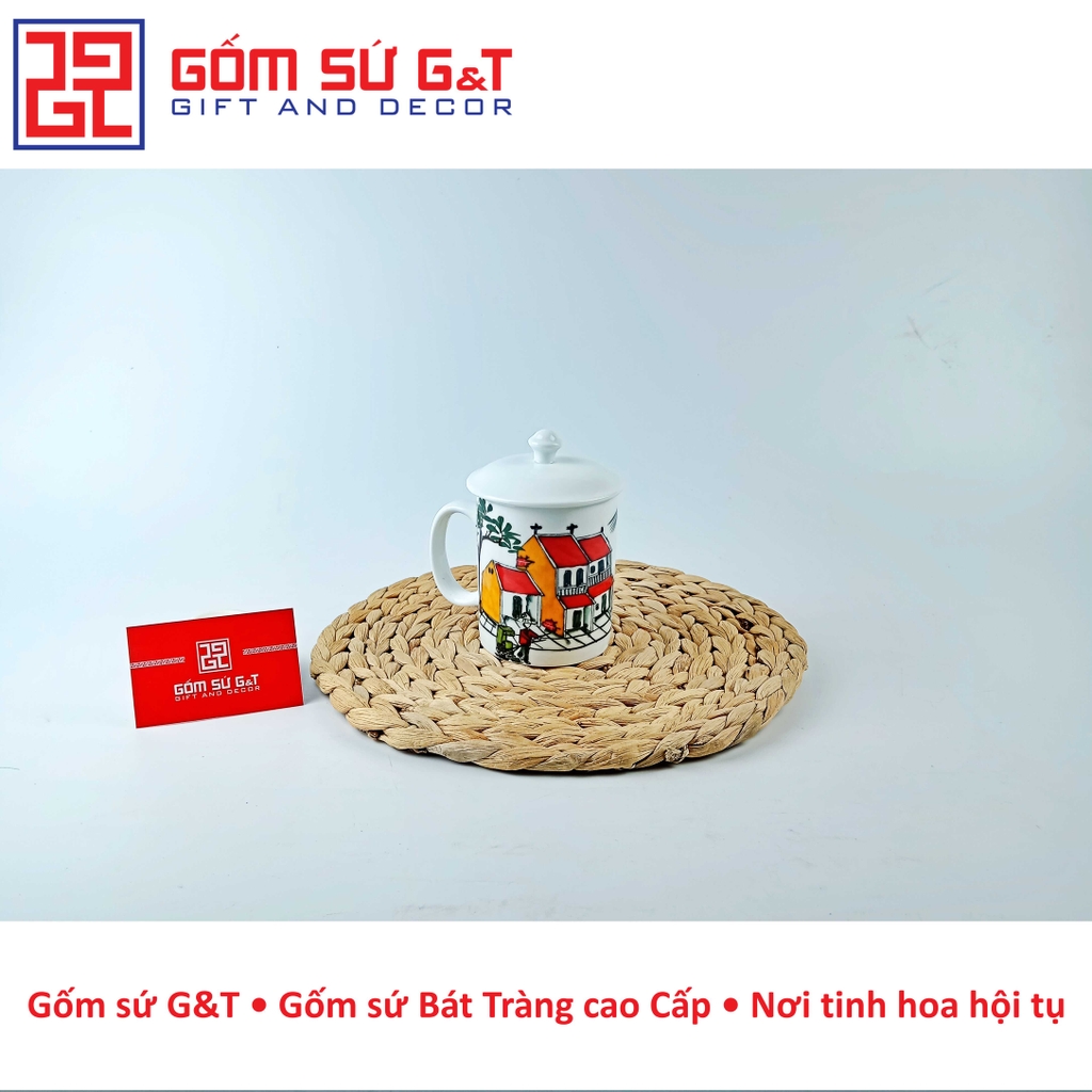 Cốc quai C vẽ cảnh Hà Nội