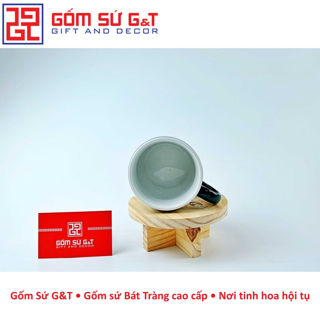 Quà tặng cốc lùn men màu in logo