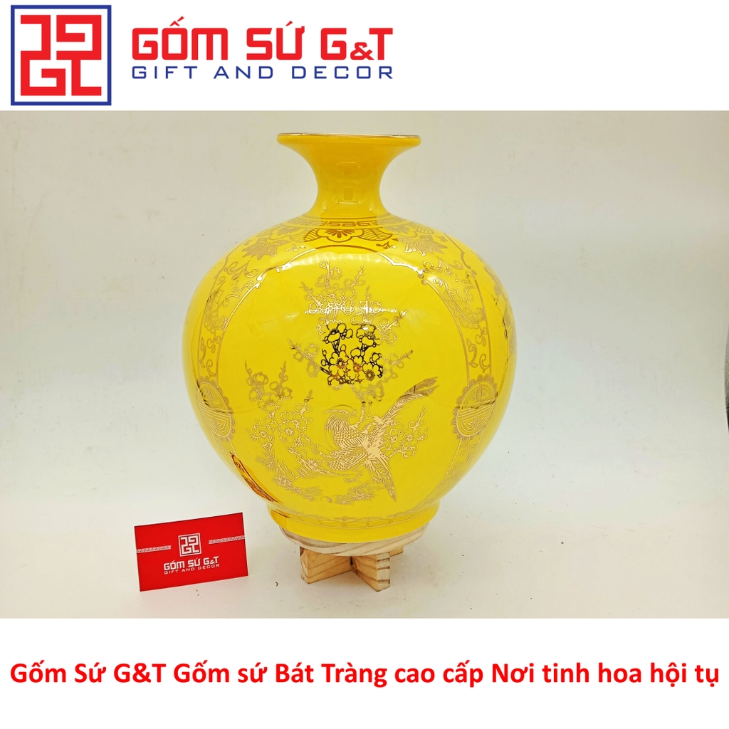 Bóng hút tài lộc bốn mùa sung túc vẽ vàng kim