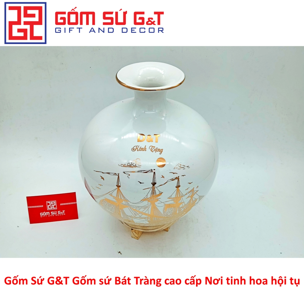 Quà tặng bóng hút tài lộc thuận buồm xuôi gió trắng vàng kim 24K
