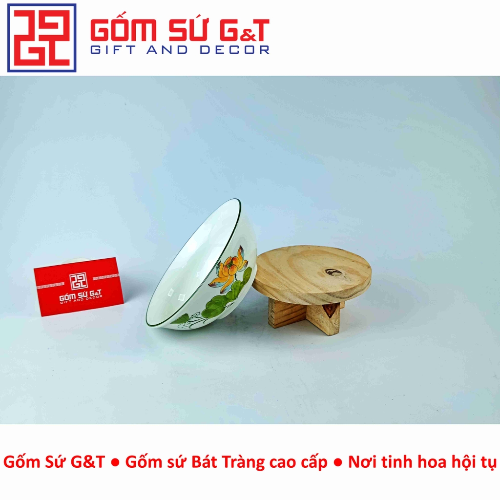 Bát tô cháo men kem vẽ