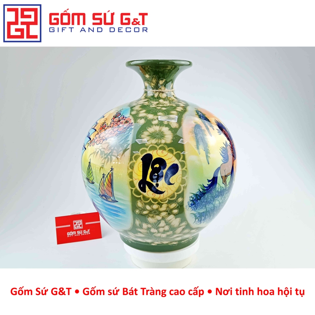 Bình hút lộc nhị cảnh thuận buồm xuôi gió mã đáo thành công