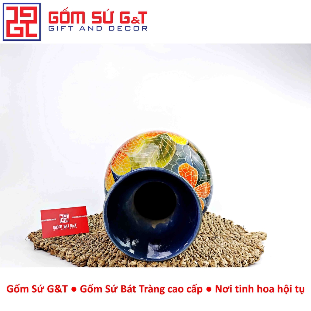 Lọ hoa Mosiac hoa hướng dương miệng loe