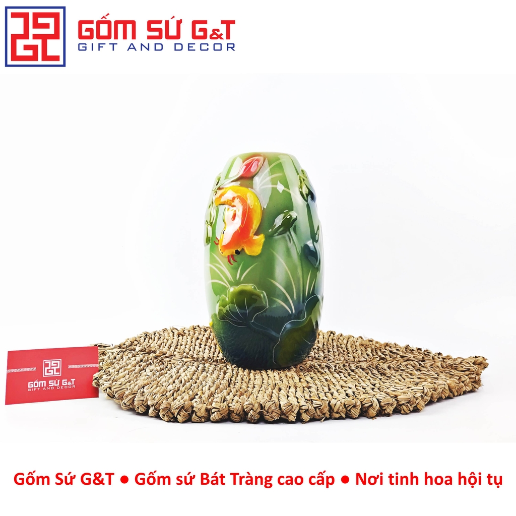 Vò liên ngư khắc nổi