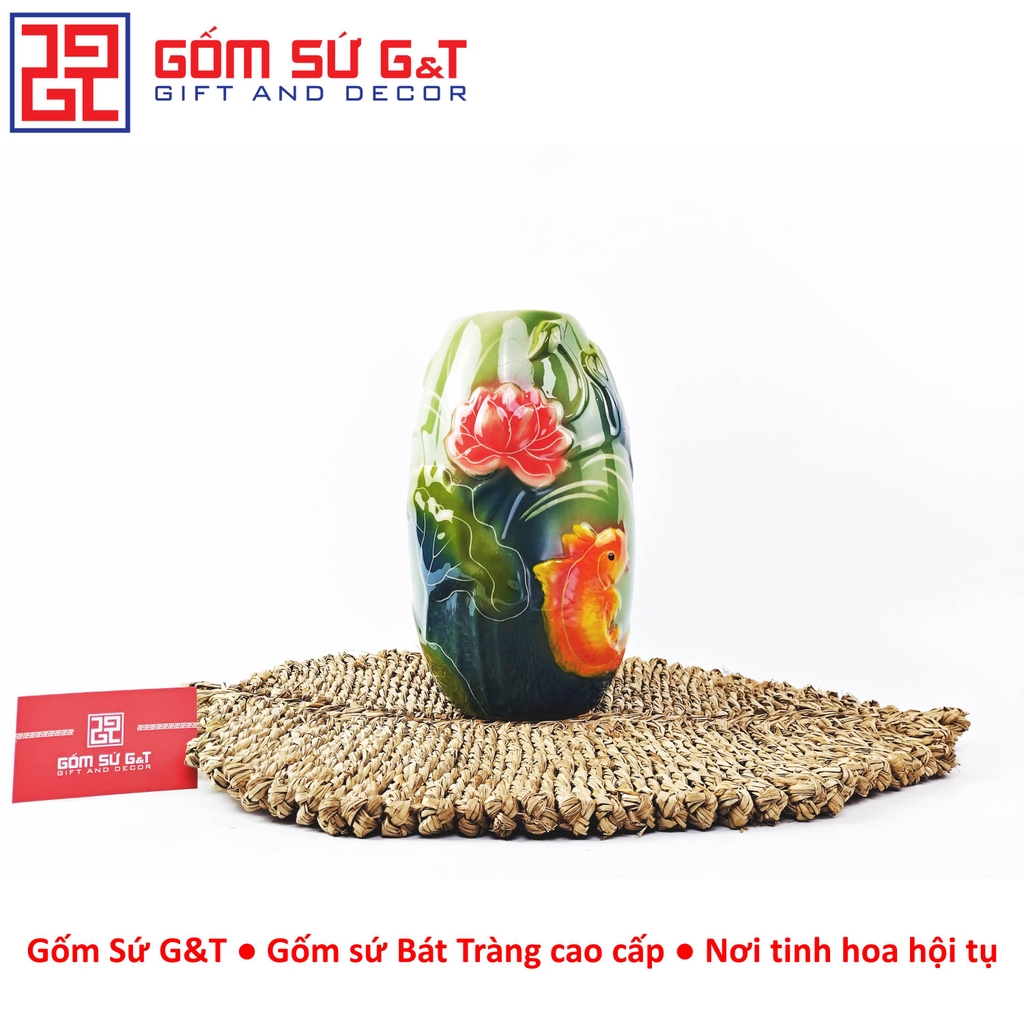 Vò liên ngư khắc nổi