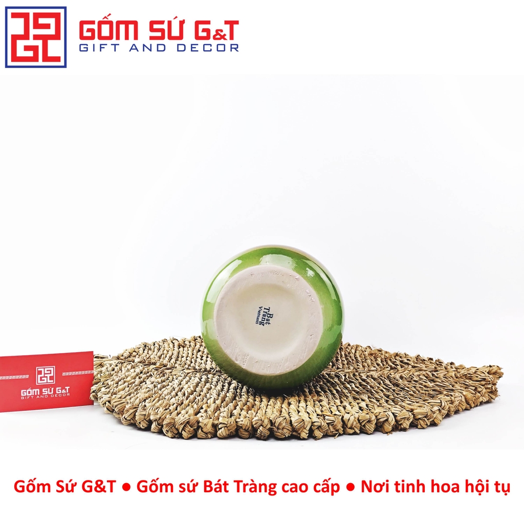 Lọ hoa dáng đu đủ vẽ 3D Sắc chuối bên lu