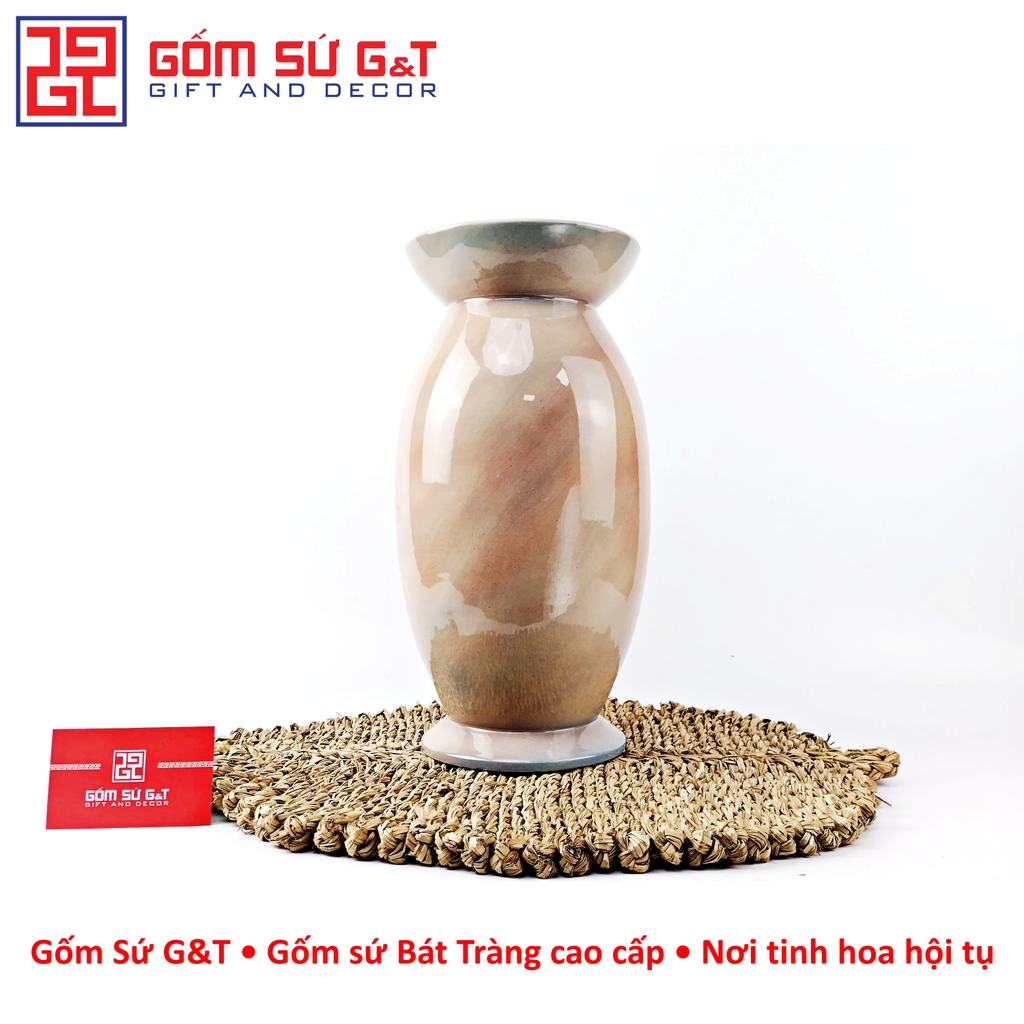 Lọ hoa vuốt tay hồng phú quý