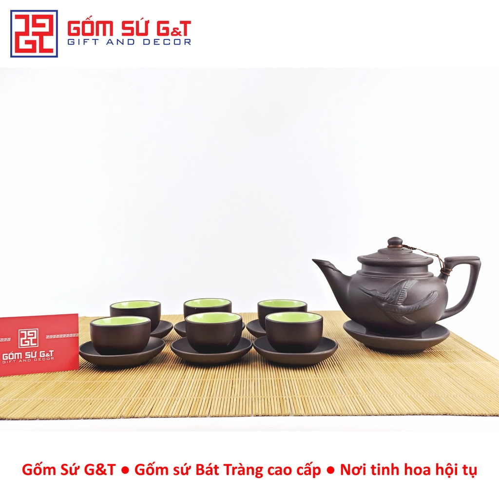 Bộ trà liên hoa trơn