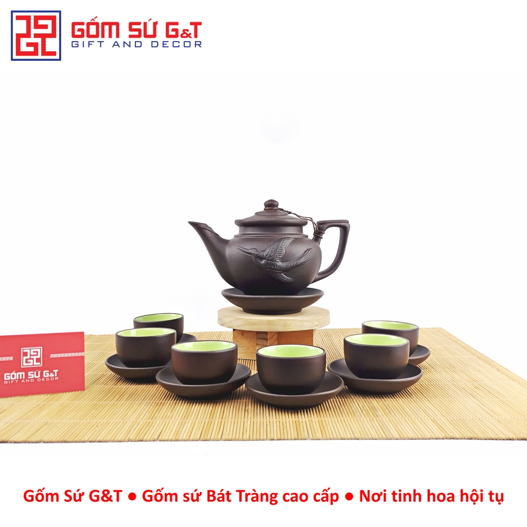 Bộ trà liên hoa trơn