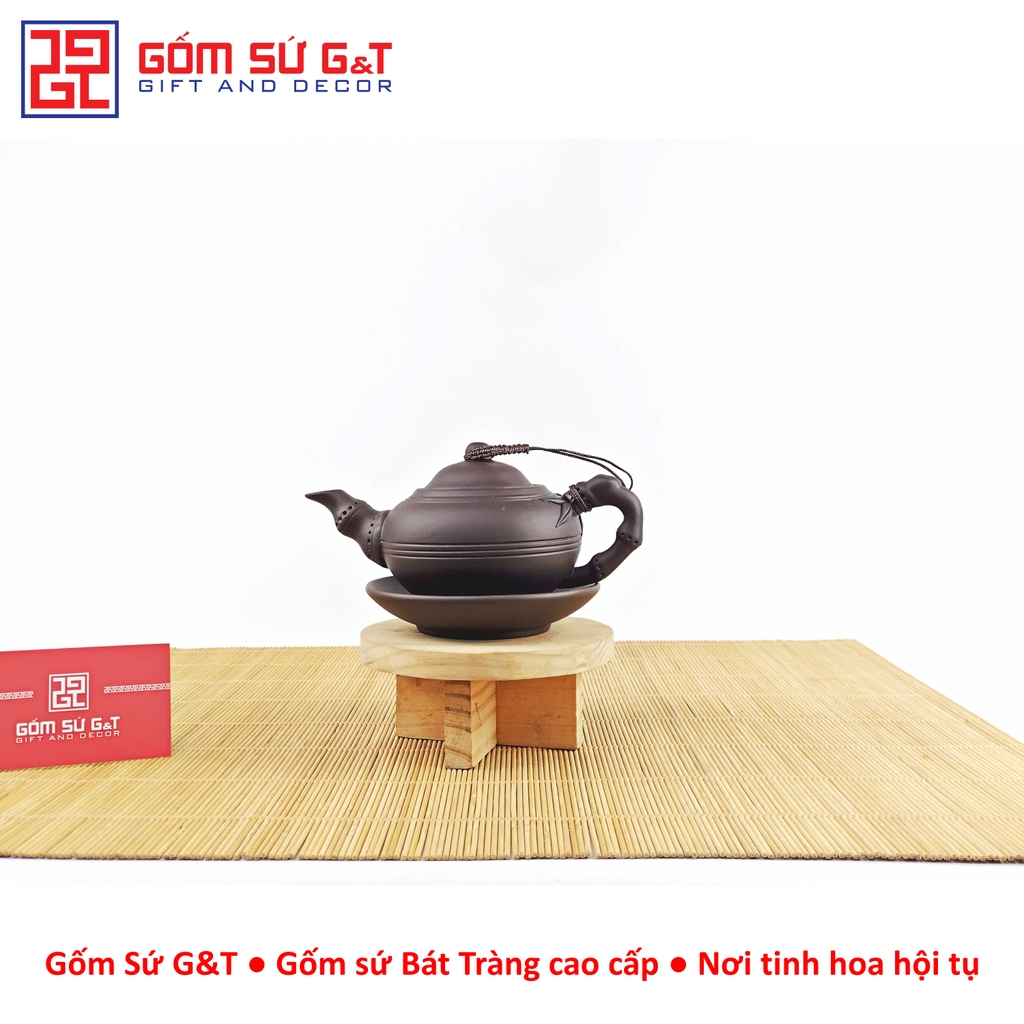 Bộ trà nhỡ đắp trúc đen