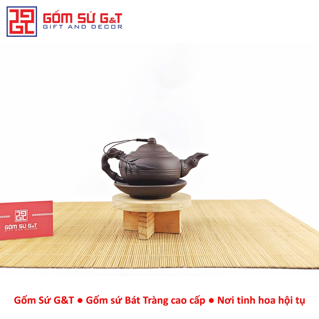 Bộ trà nhỡ đắp trúc đen