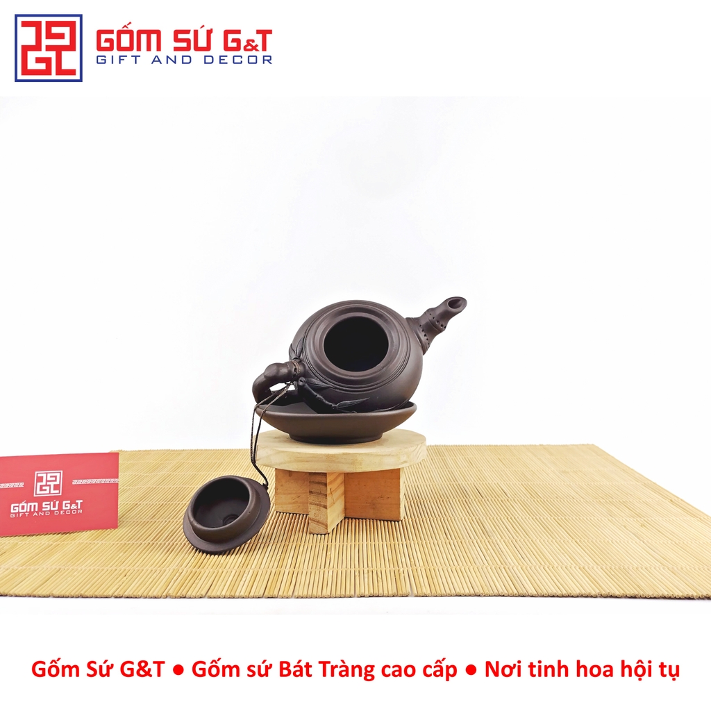 Bộ trà nhỡ đắp trúc đen