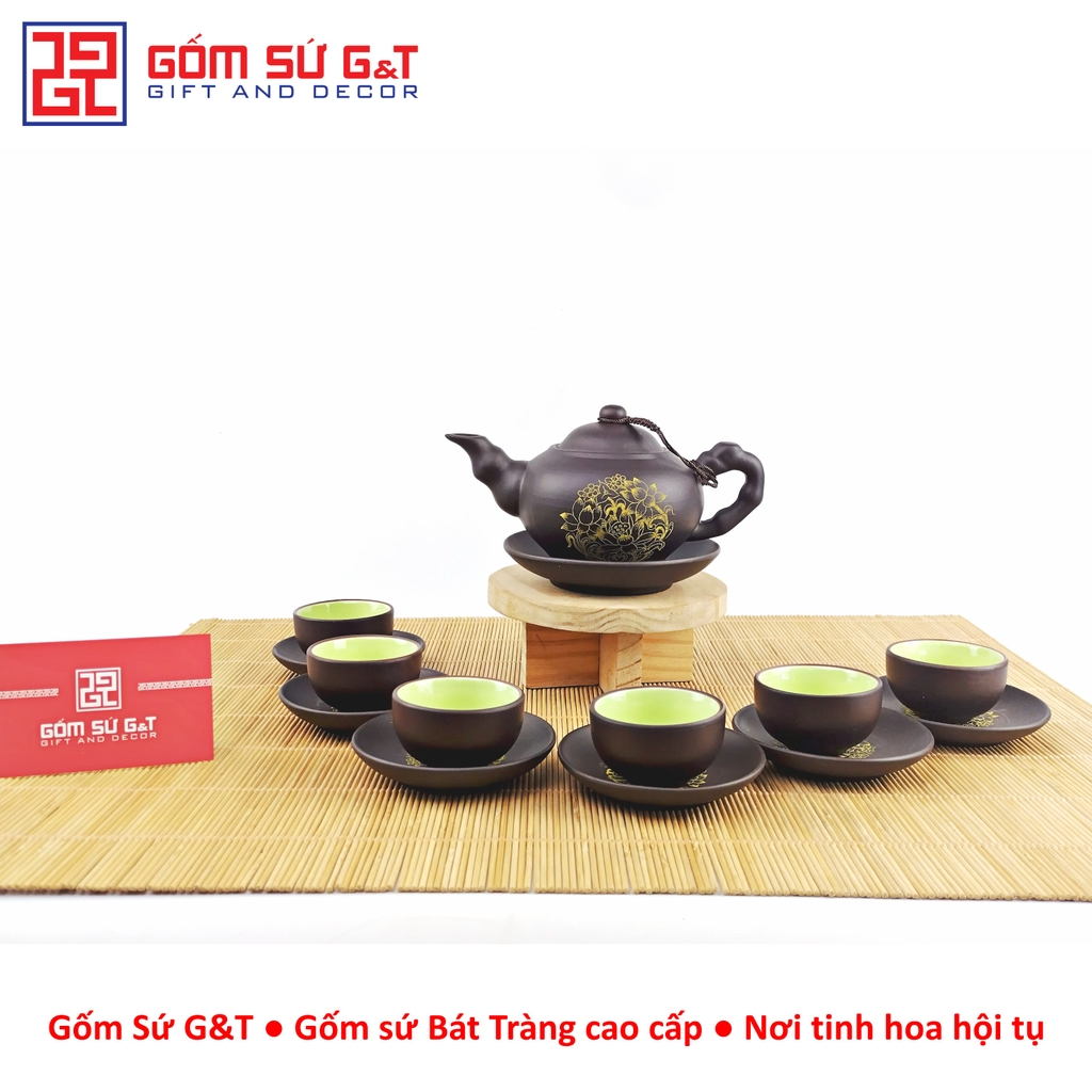 Bộ trà liên hoa trơn